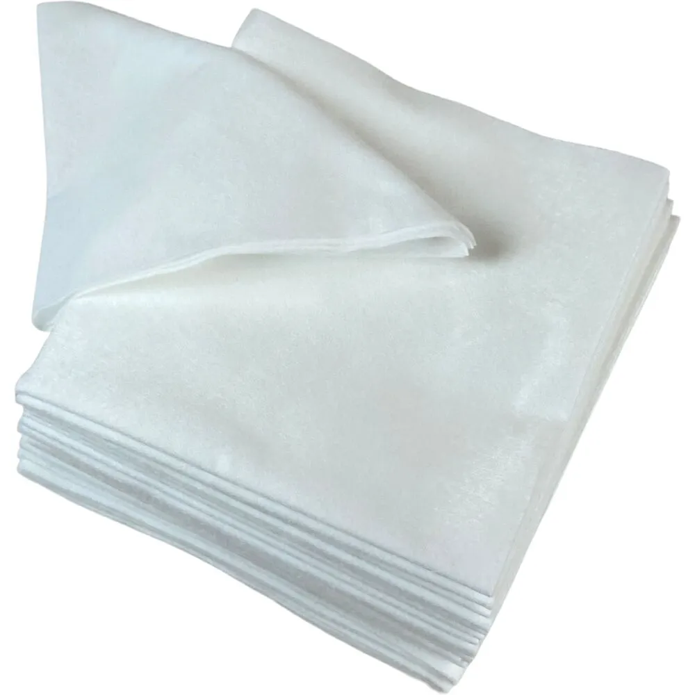 Engangsklud, 32x32cm, hvid, mikrofiber (30 stk/pk)