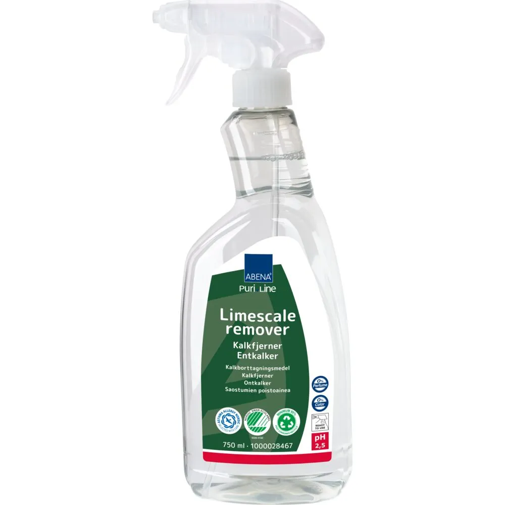 Kalkfjerner, ABENA Puri-Line, 750 ml, klar-til-brug, uden farve og parfume (8 stk/krt)