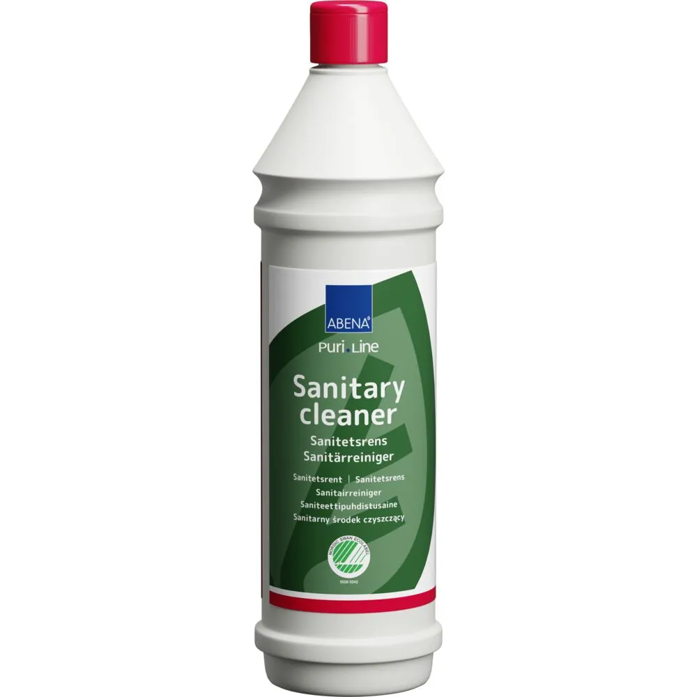 Sanitetsrengøring, ABENA Puri-Line, 1 l, sur/kalkhæmmende, uden farve og parfume (1 stk)