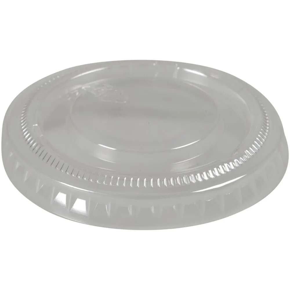 Låg, Ø6,2cm, klar, PET, rund, til bæger (2500 stk/krt)