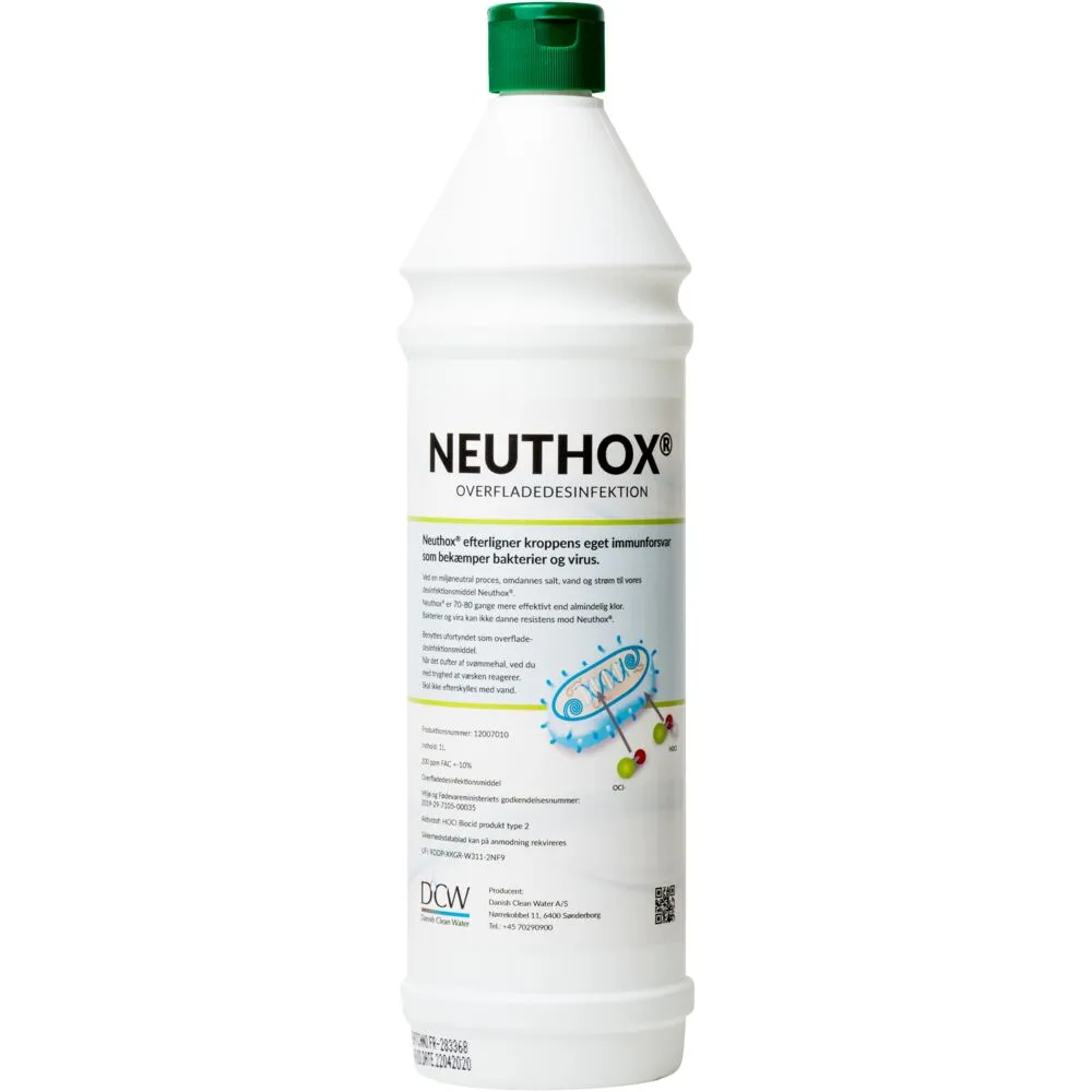 Overfladedesinfektion, Neuthox, 1000 ml, Hypoklorsyre (15 stk/krt)