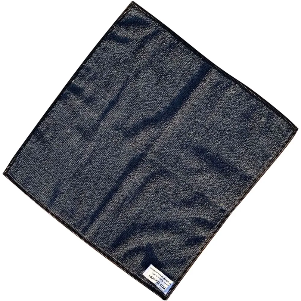 Rengøringsklud, EcoTex Soft, 32x32cm, sort, mikrofiber (10 stk/pk)