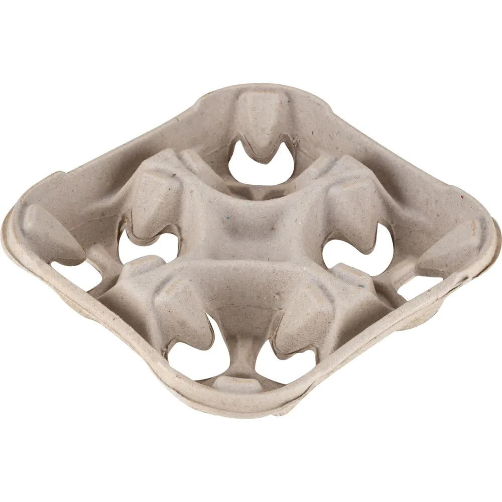 Kopholder, 21,4x21,4x4,7cm, natur, karton, til 4 bægre (220 stk/krt)