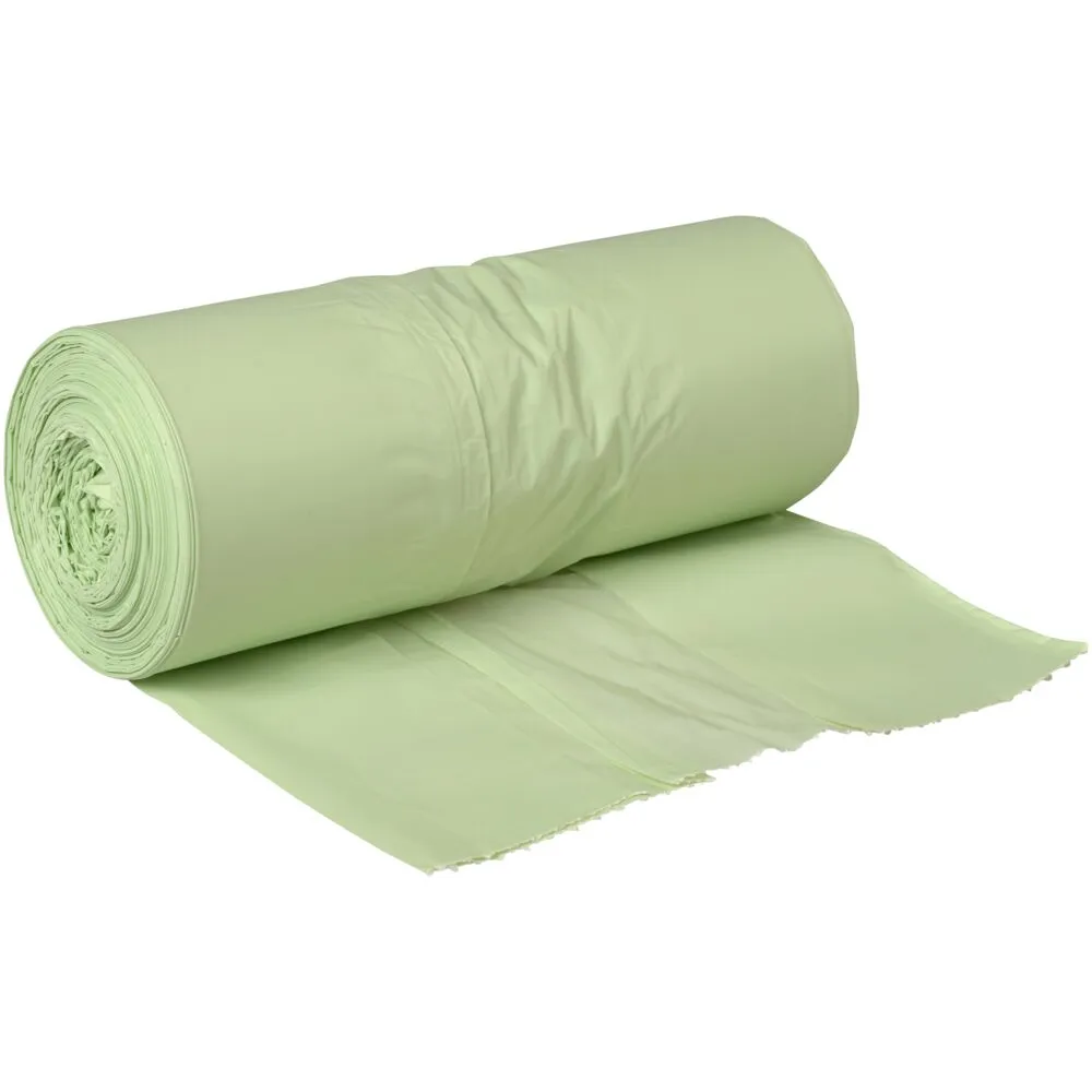 Biosæk, Bio-Line, 140 l, transparent grøn, stivelse/komposterbart polyesters, 85x130cm (10 rl/krt)