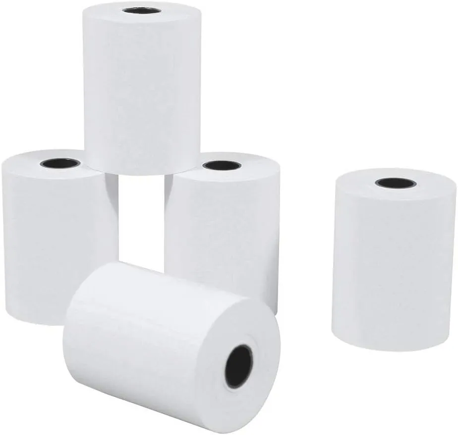 Bonrulle, 10m x 5,7cm, Ø3cm, hvid, papir, BPA fri (20 stk/pk)