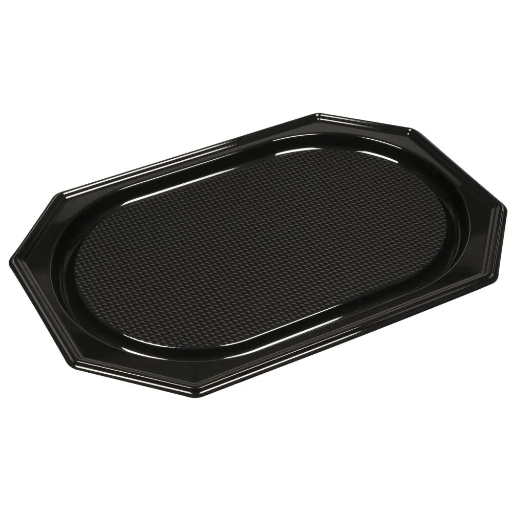 Serveringsfad, 45,5x30,2x2,2cm, sort, RPET, mellem (50 stk/krt)