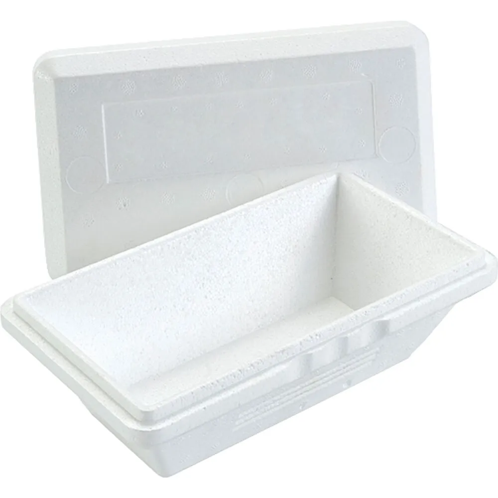 Isboks, 750 ml, hvid, EPS, med låg (230 stk/krt)