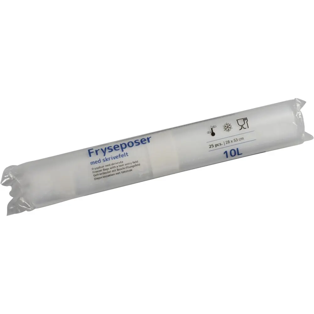 [108304] Frysepose, 10 l, klar, LDPE/LLDPE/virgin, 28x53cm (48 rl/krt)