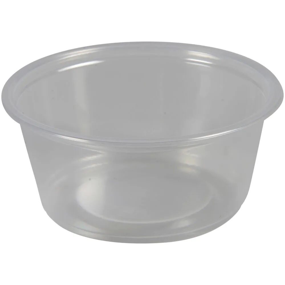 Portionsbæger, 3,3cm, Ø7,4cm, 100 ml, klar, PP, 3,25 oz (2500 stk/krt)