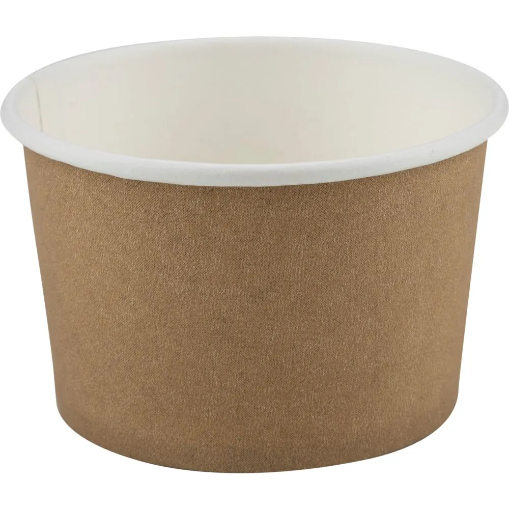 Bæger, 4,5cm, Ø7,3cm, 120 ml, brun, pap/PE, 4 oz (1000 stk/krt)