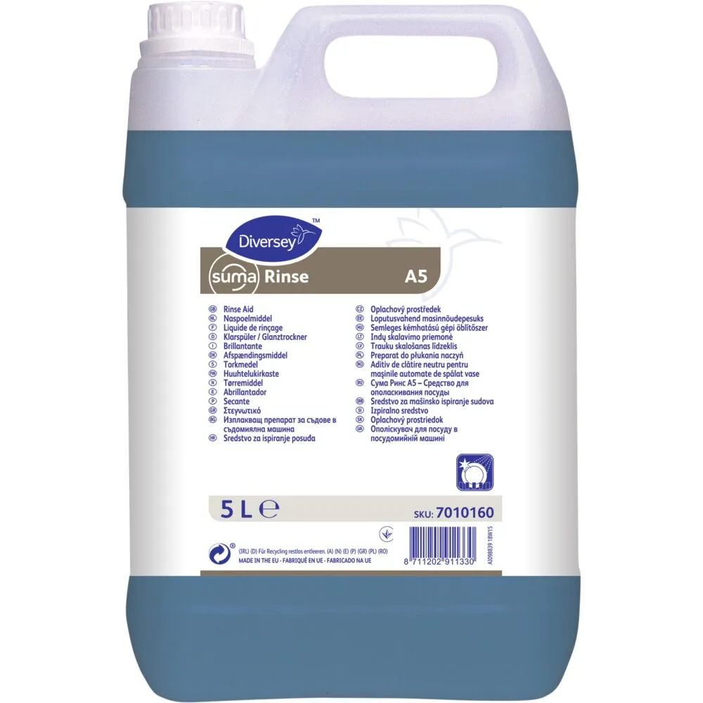 Afspænding, Diversey Suma Rinse A5, 5 l, med farve, uden parfume (2 stk/krt)