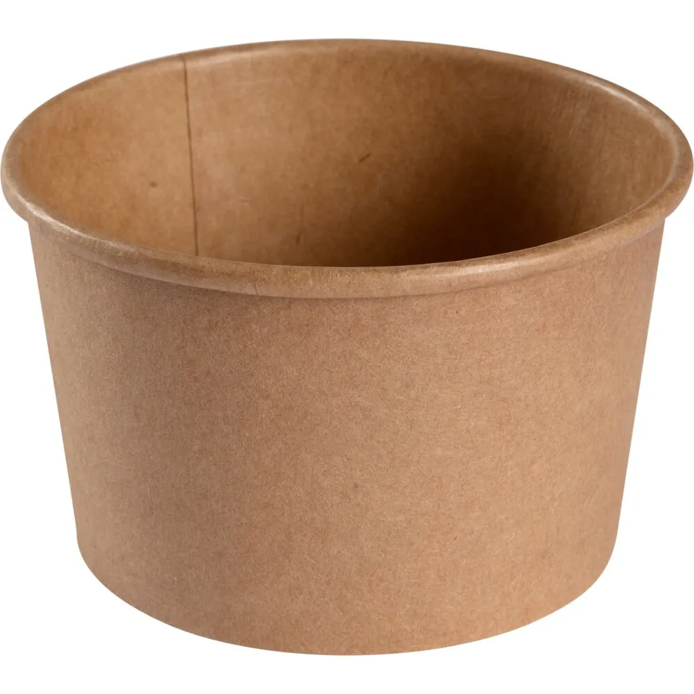 Bæger, 5,7cm, Ø9,8cm, 240 ml, brun, kraft/PE, 8 oz (1000 stk/krt)