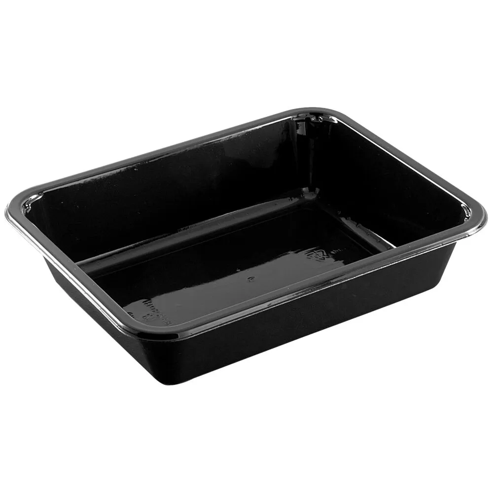 Bakke, C 2227-1D, 22,7x17,8x5cm, 1410 ml, sort, CPET, 1-rums (360 stk/krt)