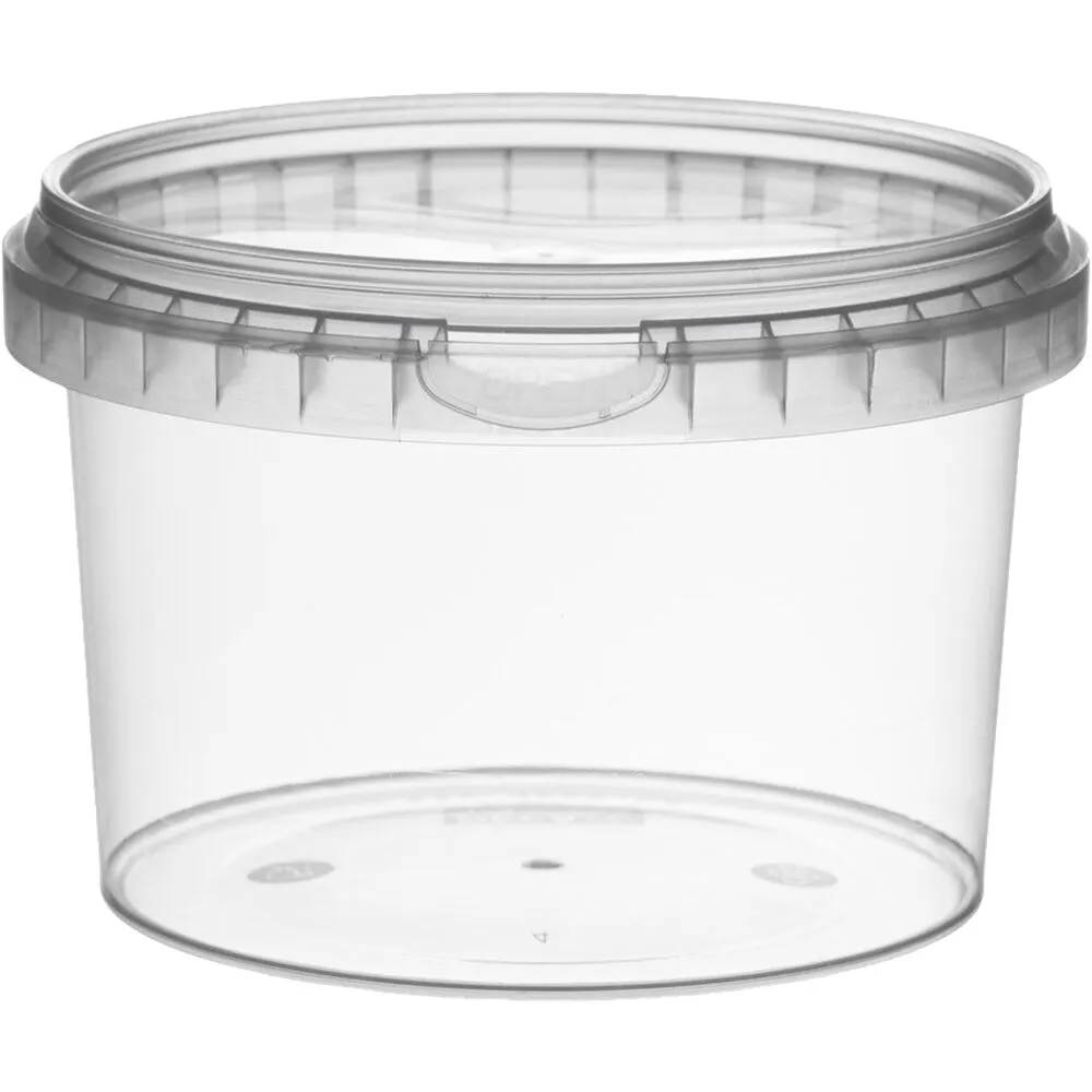 Condi bøtte, Combi, 8cm, Ø118mm, 565 ml, klar, PP, 1-rums, med låg (264 stk/krt)