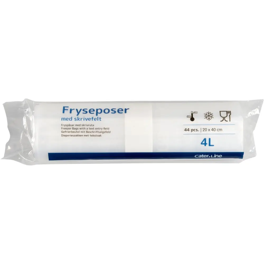 [105004] Frysepose, 4 l, klar, LDPE/LLDPE/virgin, 20x40cm (56 rl/krt)