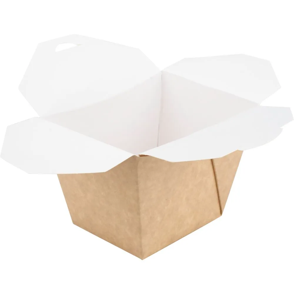 Takeaway boks, 6,5x8x8,8cm, 450 ml, brun, kraft, lille (300 stk/krt)