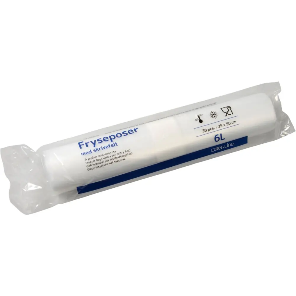 [106501] Frysepose, 6 l, klar, LDPE/LLDPE/virgin, 25x50cm (48 rl/krt)