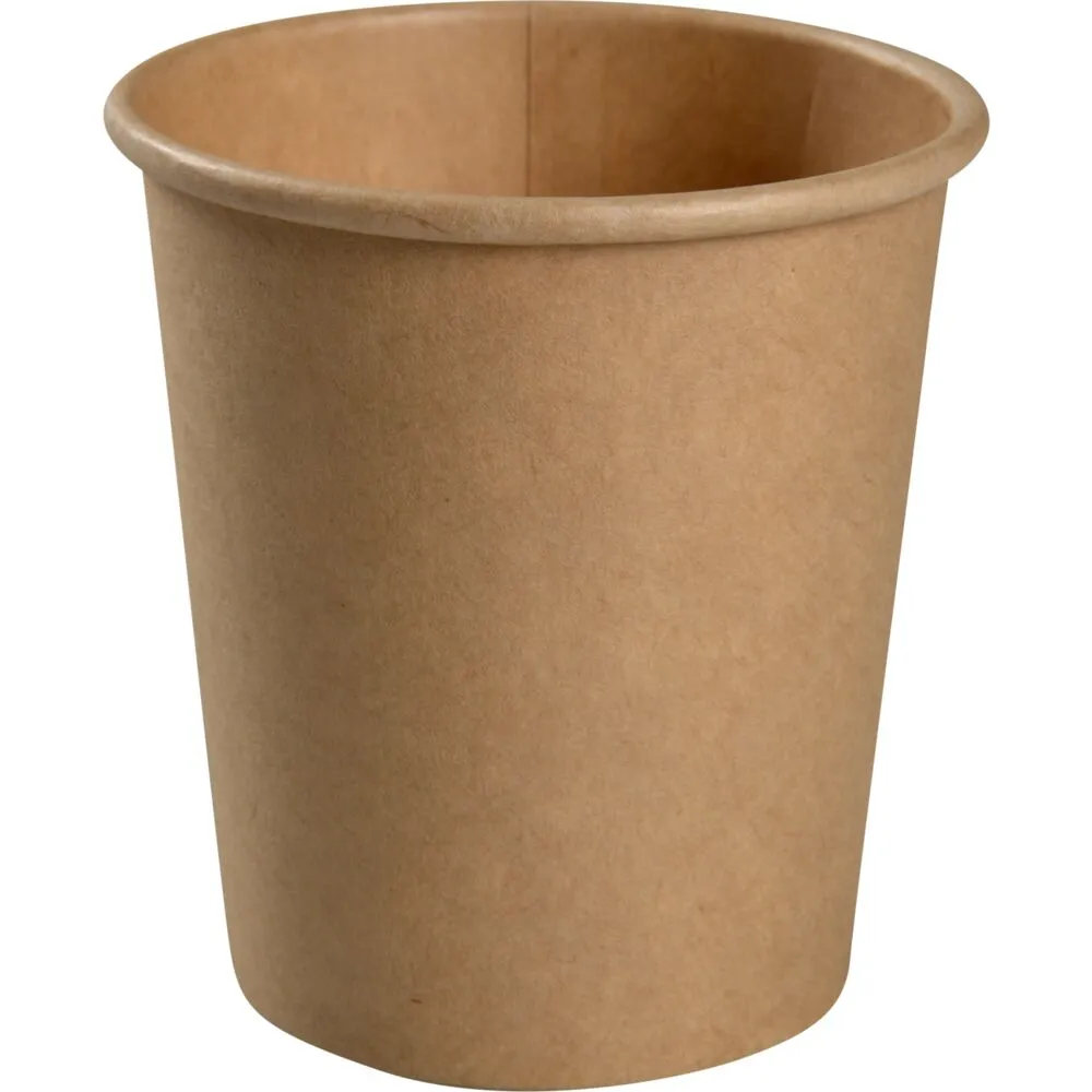 Portionsbæger, 6,5cm, Ø6,15cm, 120 ml, brun, pap/PE, 4 oz (1000 stk/krt)