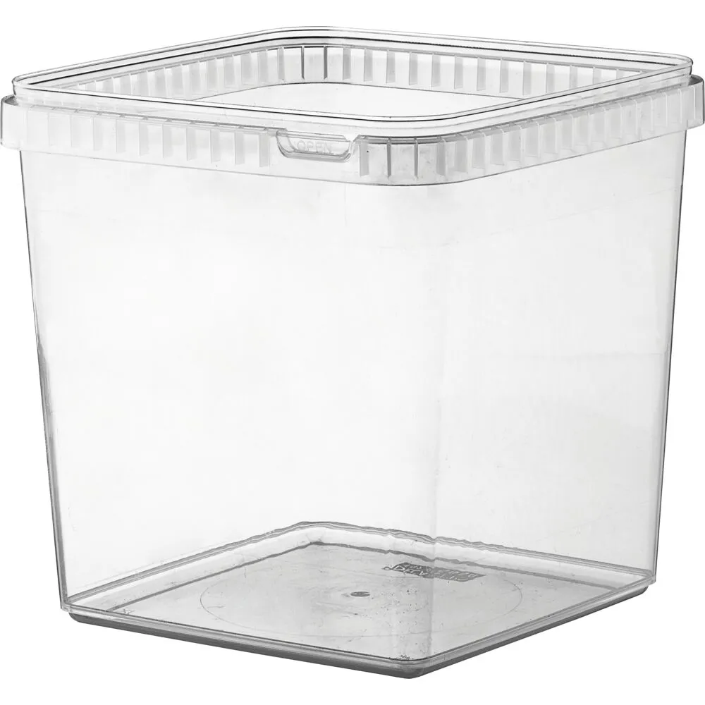 Condi bøtte, 19,2x19,2x19,1cm, 5000 ml, klar, PP, 1-rums, stor forpakning (42 stk/krt)