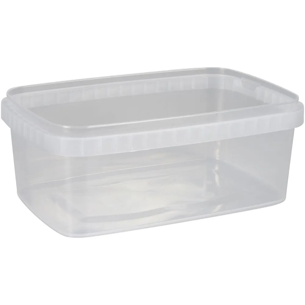 Condi bøtte, 19,2x12,9x7,3cm, 1200 ml, klar, PP, 1-rums, stor forpakning (135 stk/krt)