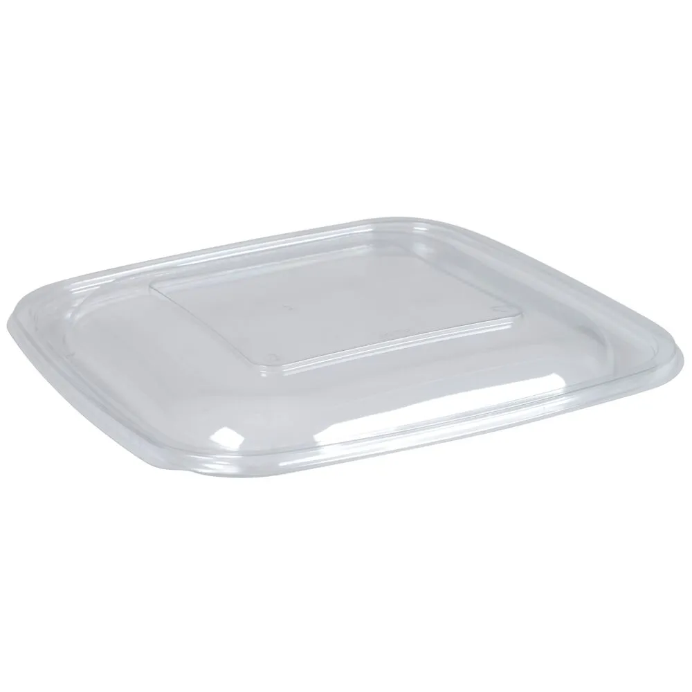 Låg, 19x19x1,7cm, klar, RPET, til bæger (400 stk/krt)