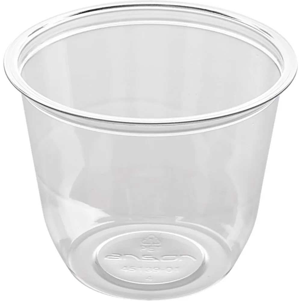[100000376101] Portionsbæger, 7,5cm, Ø9,5cm, 350 ml, klar, RPET/PET (1200 stk/krt)