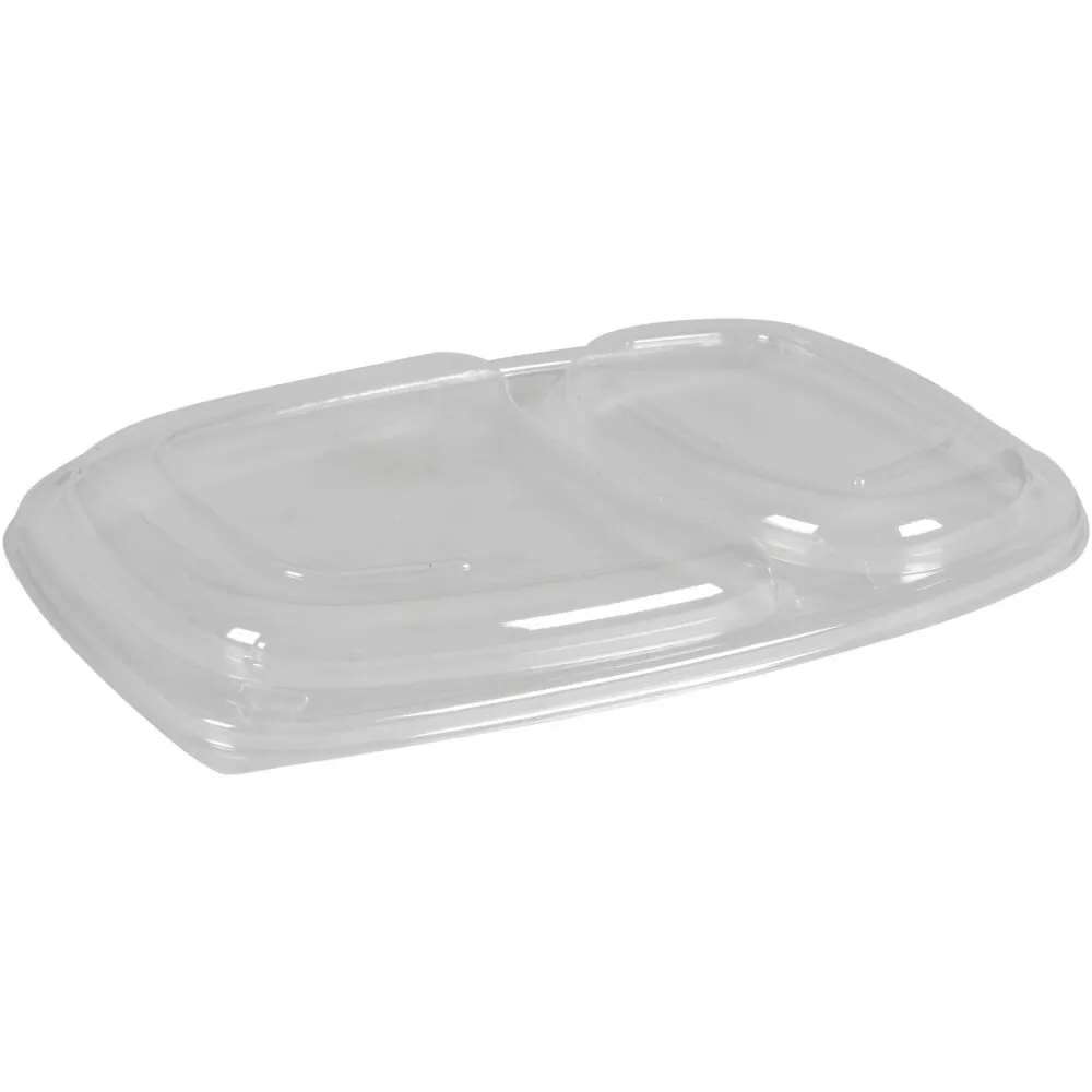 Låg, 25,5x19x2cm, klar, PP, 2-rums, til plastbakke (320 stk/krt)