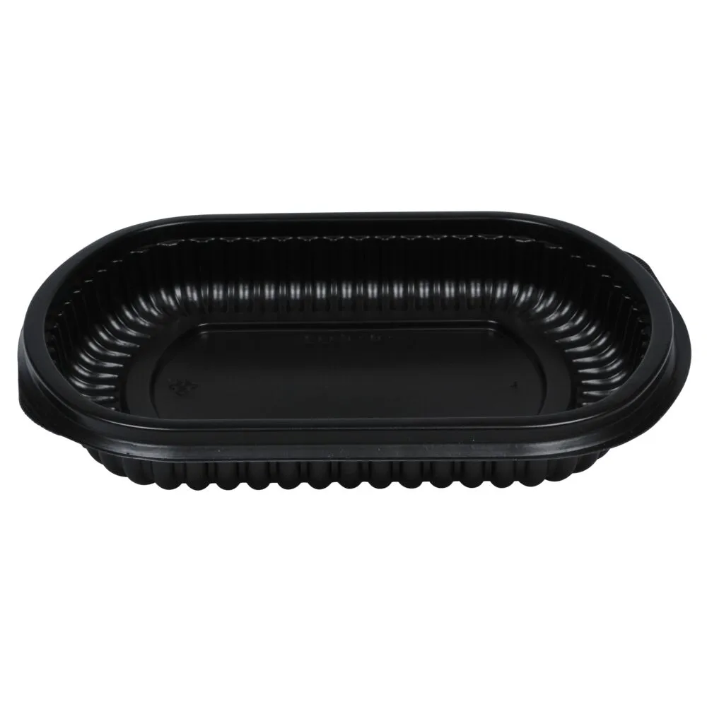 Plastbakke, 21x17,5x3cm, sort, PP, 1-rums, 480 ml, lille (300 stk/krt)