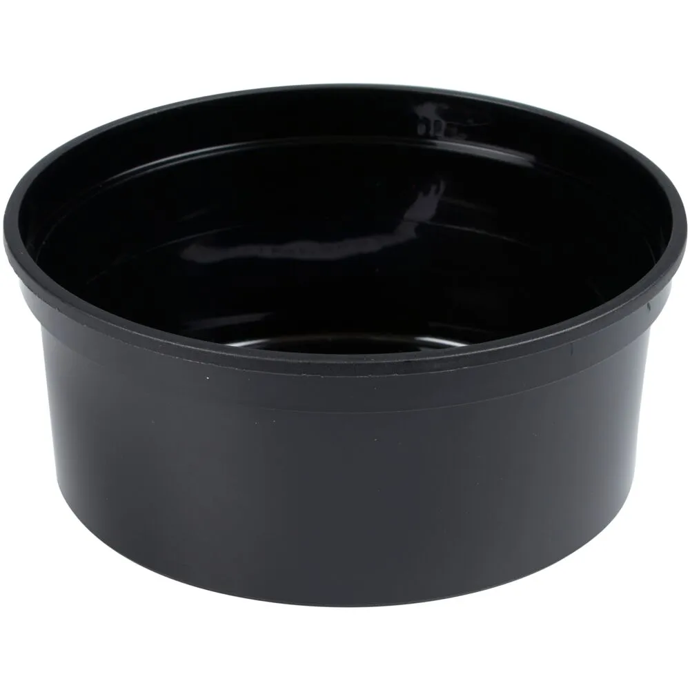 [1000004881] Plastbakke, 5cm, Ø11,5cm, sort, PP, 1-rums, 350 ml (500 stk/krt)
