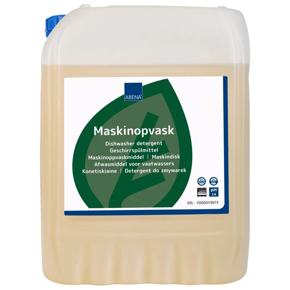 [1000013973] Maskinopvask, ABENA, 20 l, alusikker, uden klor (1 stk/krt)