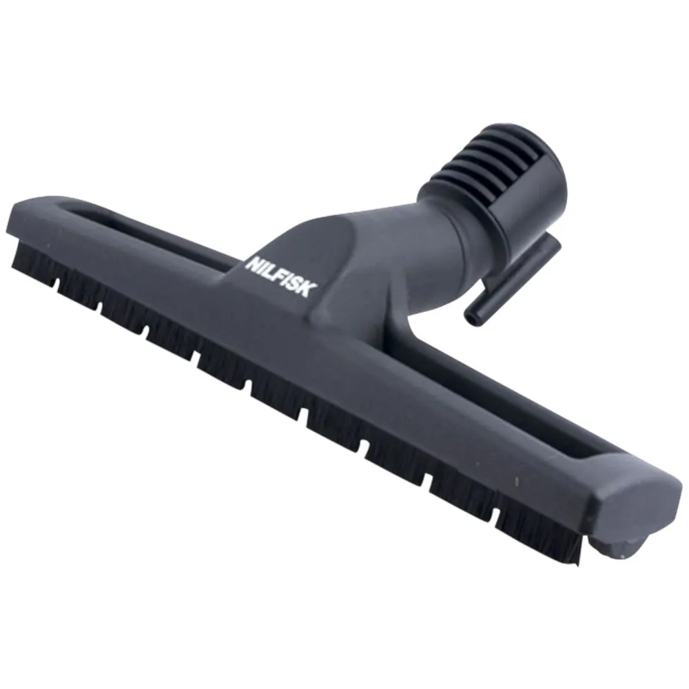 Parketmundstykke, Nilfisk, GD5, GD930, VP300/600/930, 300mm, Ø32mm, sort, plast, med børstehår, clips og hjul (1 stk)