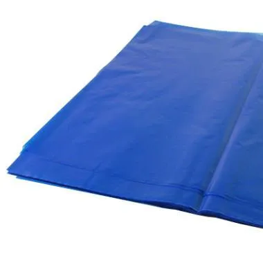 Plastark, blå, LDPE/virgin, 130x170cm, til paller (350 ark/rl)