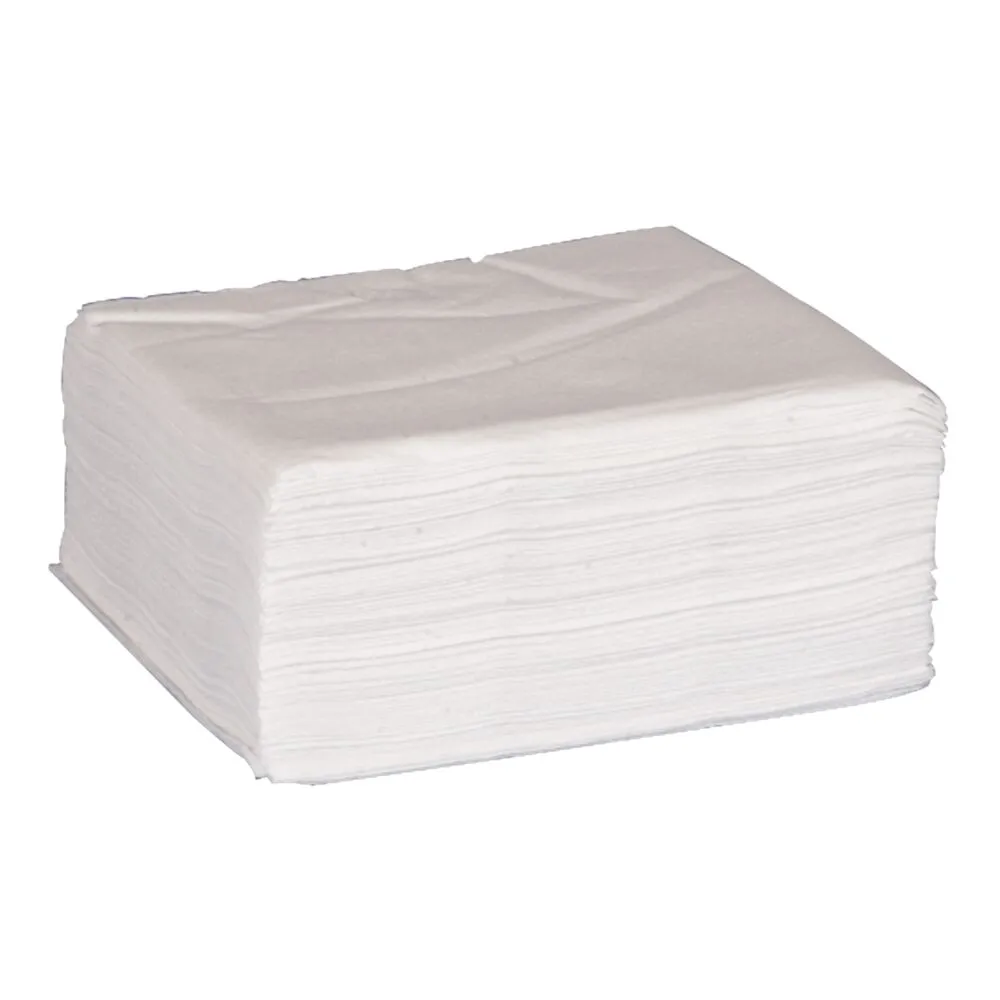 [3175] Økonomiserviet, 1-lags, 1/4 fold, 33x33cm, hvid, nyfiber (6000 stk/krt)